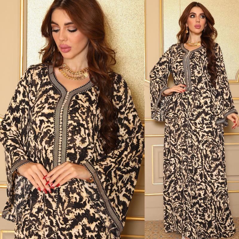 

Ethnic Clothing Eid Abayas For Women Turkish Dresses Summer Printed Abaya Dubai Arabic Long Jalabiya Muslim Dress Moroccan Kaftan Islam