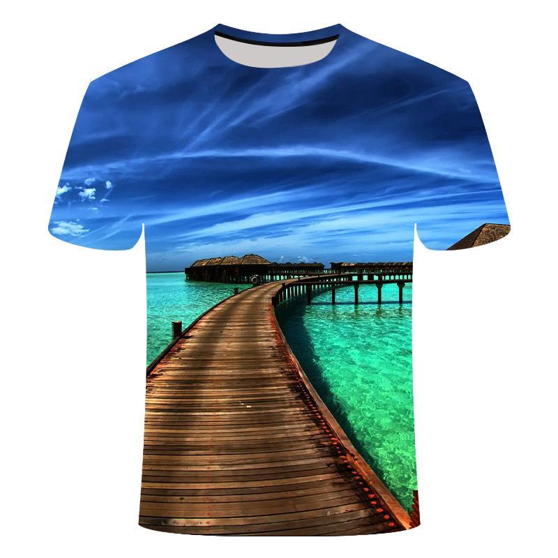 

Men's T-Shirts European And American Men/women 3DT Shirt Summer Fashion Printing Color Block 3D Short Sleeve Round Neck Hip Hop ShirtMen's, Tx1048