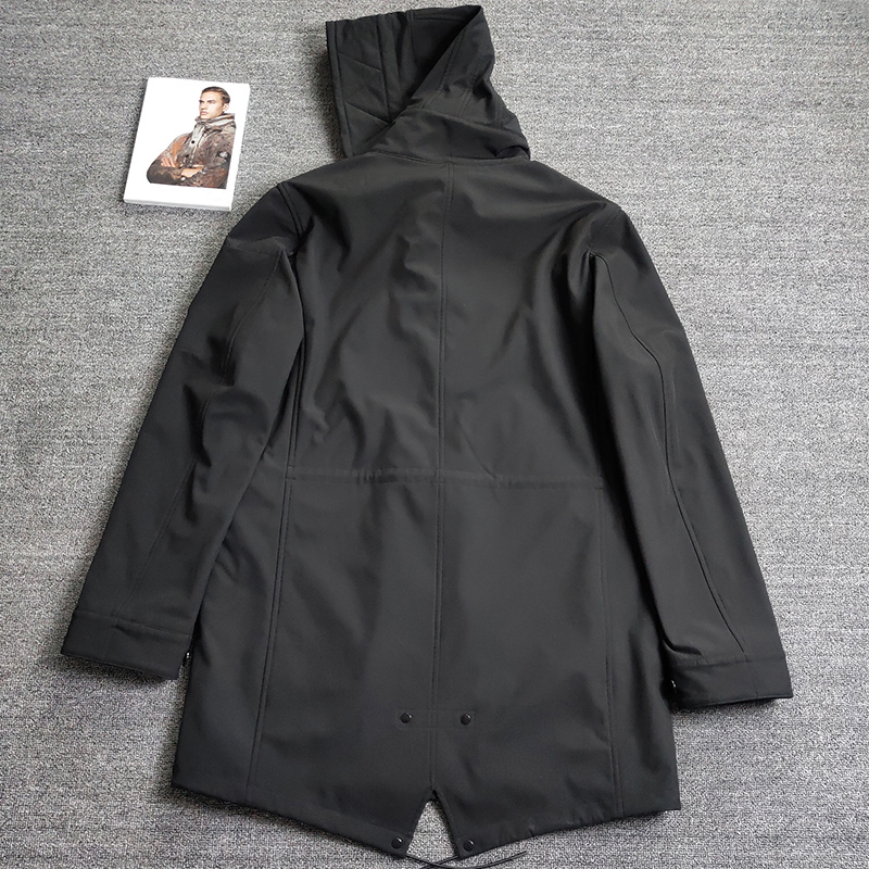 Hommes automne hiver vestes en peluche et épaissie longue coupe-vent hommes veste est européen et américain styl épaissir topstoney