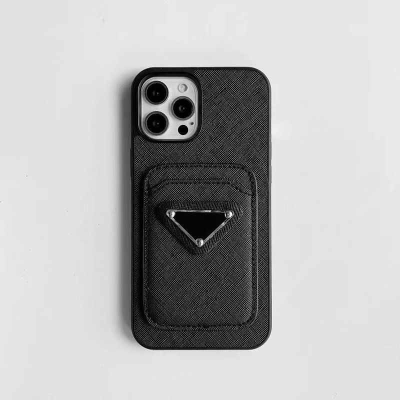 

Leather Phone Cover Luxury Designer Phone Case Shockproof Phones Cases For IPhone 11 12 13 Pro Max 7 8p X XS Triangle Protect Shell, No.1