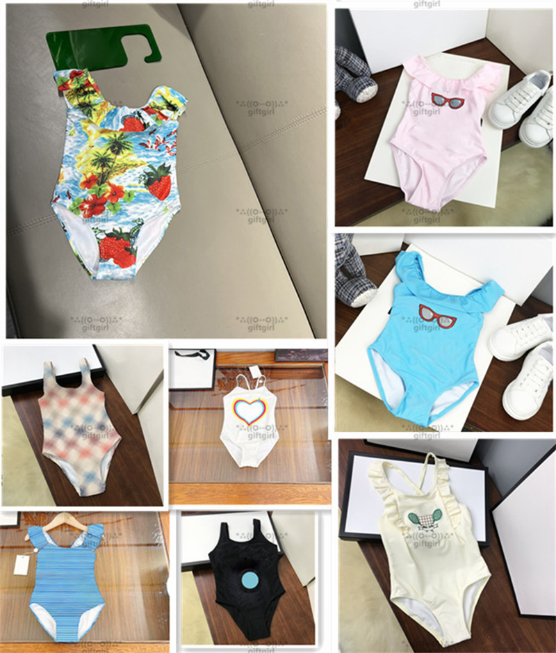 Casual Angel Swimwear Hipster High Quality Girl's Designer One-pieces Swimsuits Outdoor Kids Luxury Fabric Children Wear