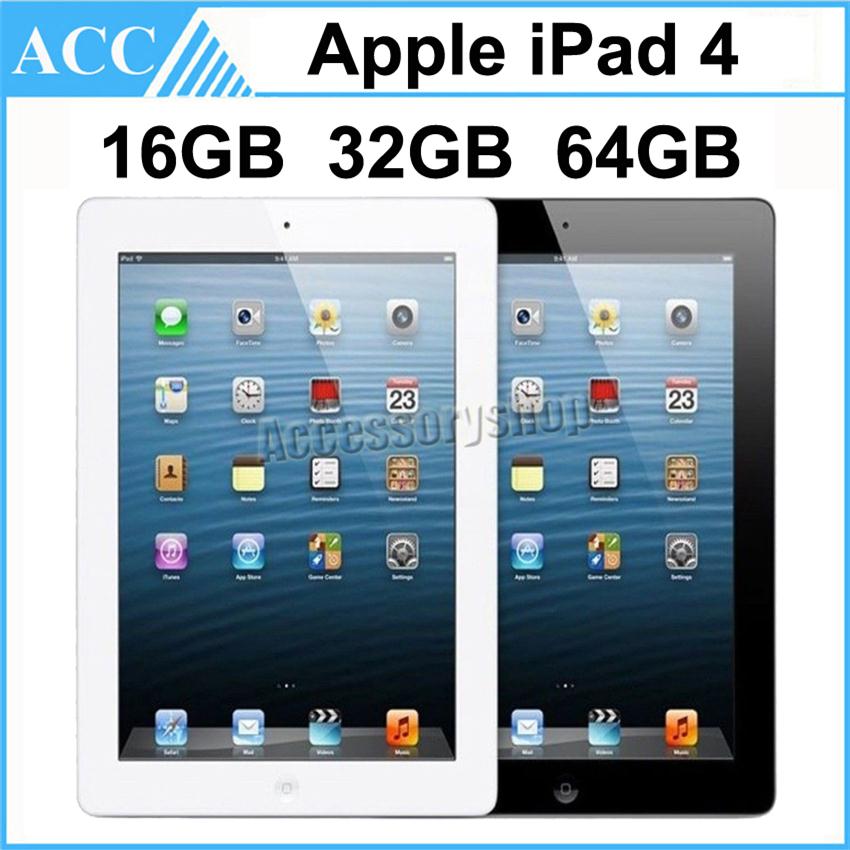 

Refurbished Original Apple iPad 4 WIFI Version 16GB 32GB 64GB 9.7 inch Retina Display IOS Dual Core A6X Chipset Tablet PC DHL 1pcs271N