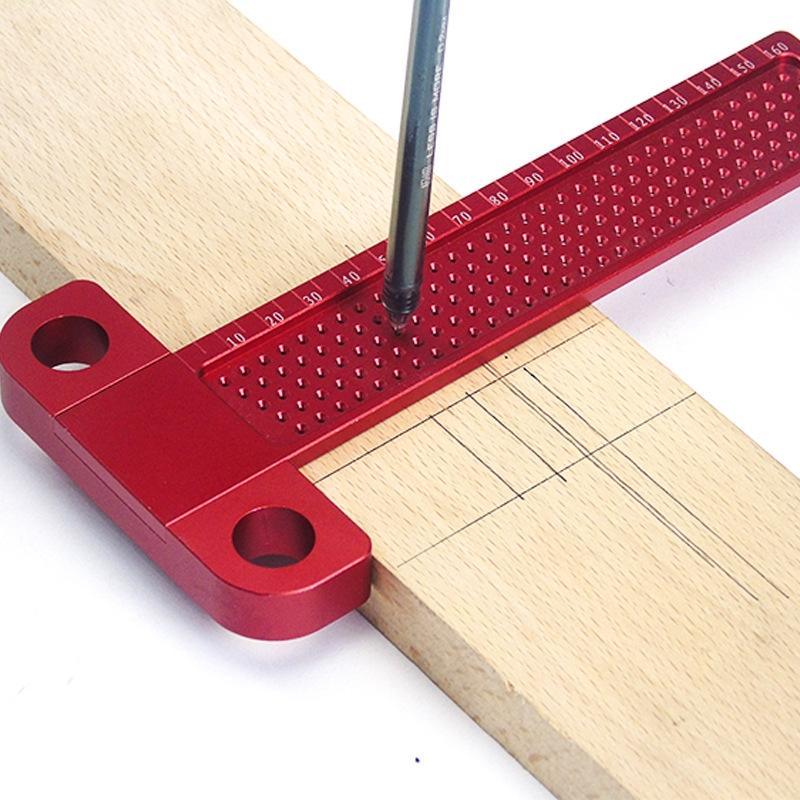 

Professional Hand Tool Sets Woodworking Scribe 400mm T-type Square Ruler Hole Scribing Drawing Marking Gauge Crossed-out Measuring Carpenter