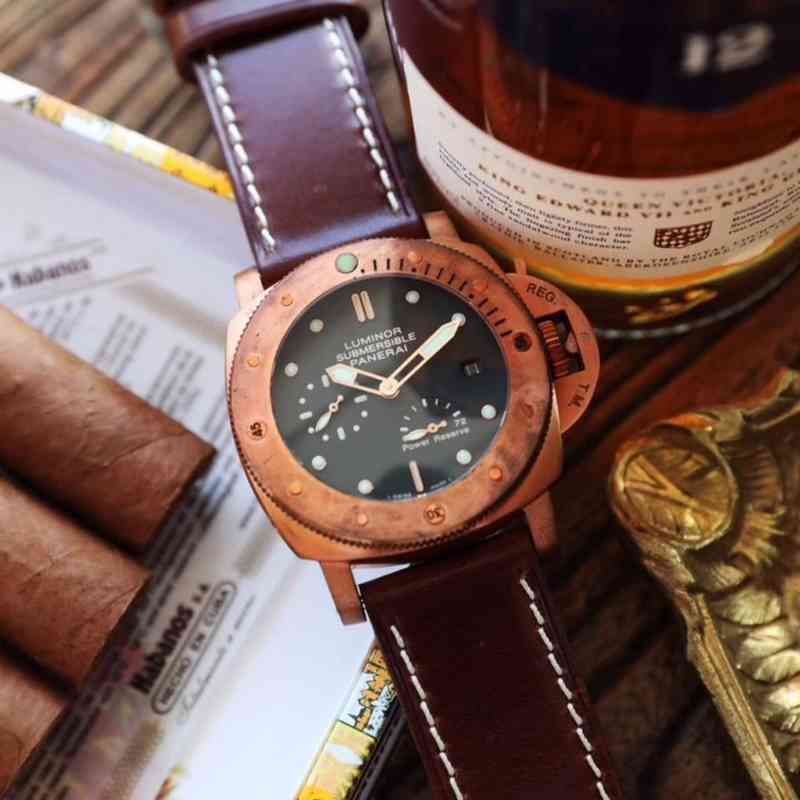 

Tough Man Real Bronze Pam382 Peijia Pangdahai Famous Brand Men's Automatic Mechanical Watch Domineering Waterproof Luminous Large Dial, Black