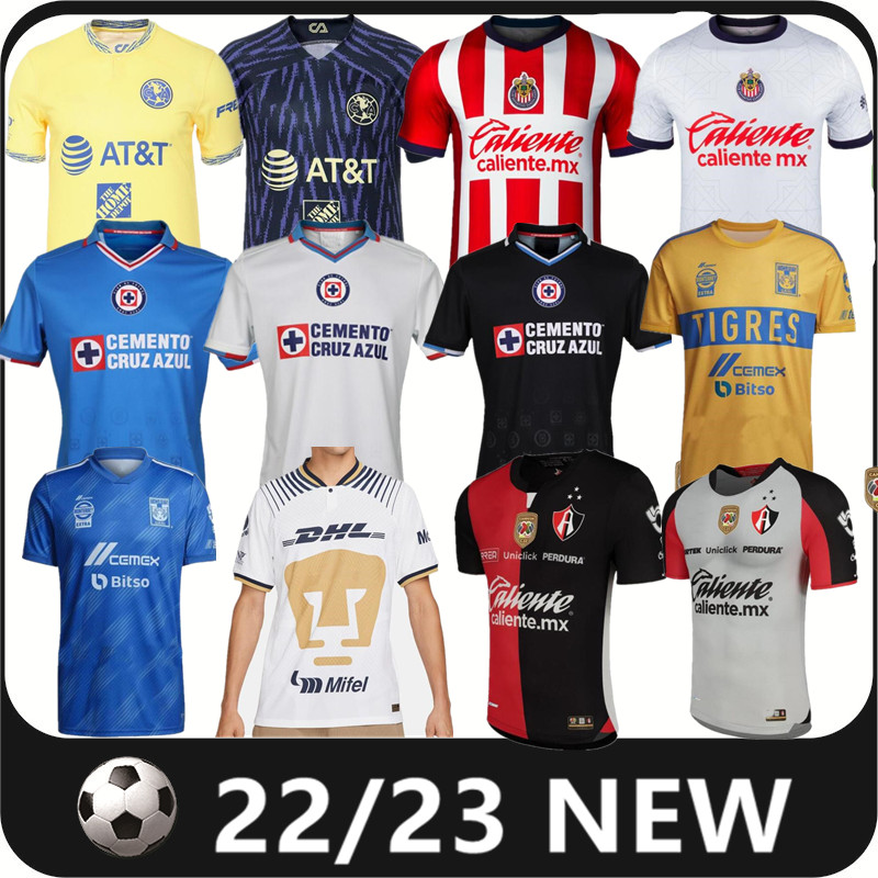 

22 23 Club America men Soccer Jerseys 2022 2023 Atlas NAUL Tigres Chivas Guadalajara Xolos Tijuana Cruz Azul Home Away Third Necaxa Camisas de Futebol Football Shirts, 22/23 away