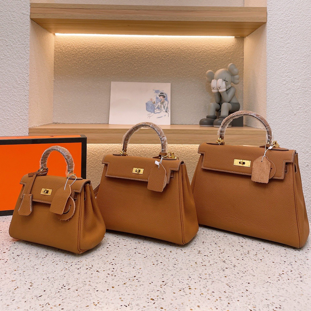 

France Brand Classic Kellyy Handbags Shoulder Bags High Quatity Genuine Leather Women Handbag Fashion Bestselling Horse Totes Luxury Designers Bag 28CM 25CM 18CM, Red