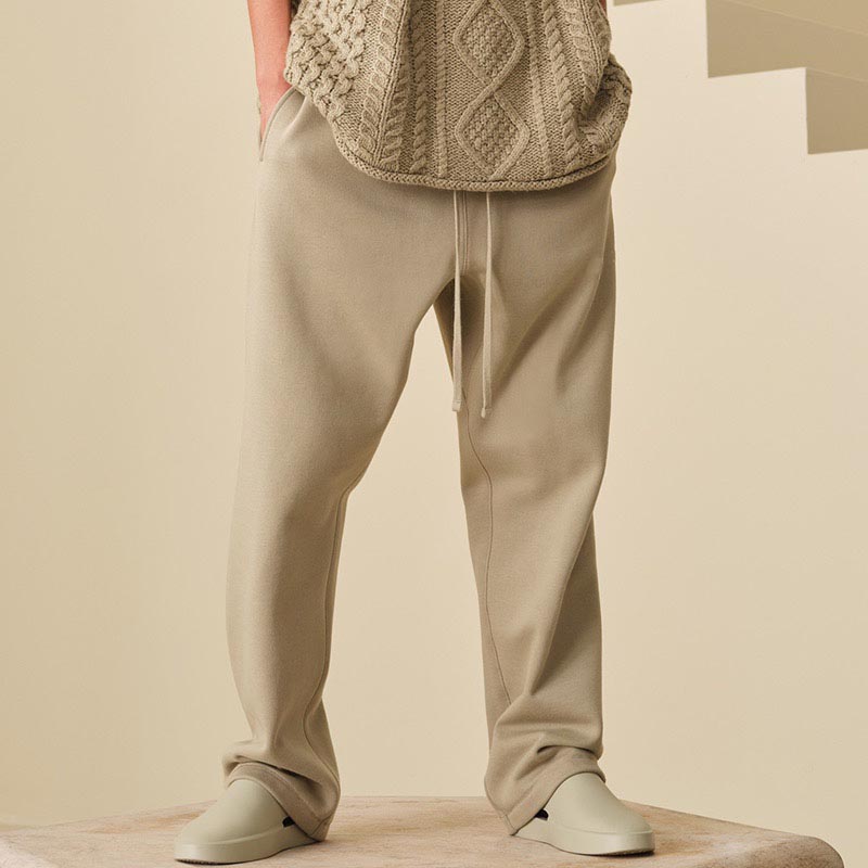 

Mens Flocking Print Logo Pants Trousers Casual Men Women Wheat color String Joggers Sweatpants, Pants wheat
