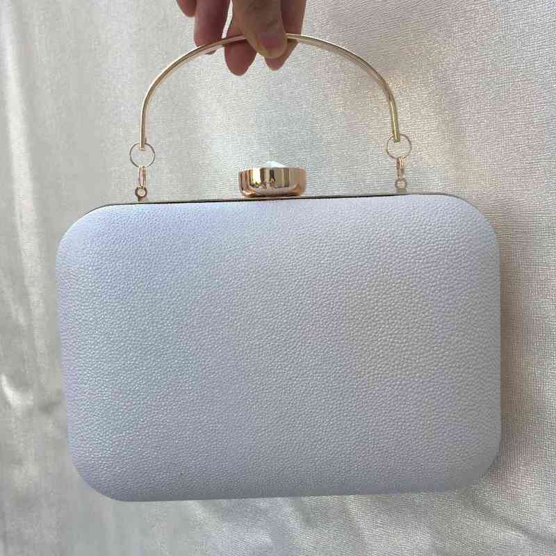 

DAIWEI New Women's Fashion PU/Leather Formal Event/Party Wedding Evening Bag/Handbag/Clutch with Diamonds WHITE/PINK/BLACK/GOLD T220727