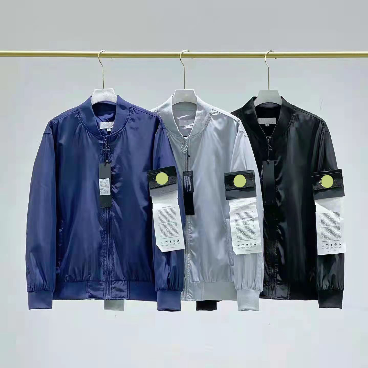 

Bomber Jackets Men Jacket Man Coats Designer Spring Autumn Windbreaker Long Sleeves With Letters Budge Fashion Slim Clothing S-2XL, Bag