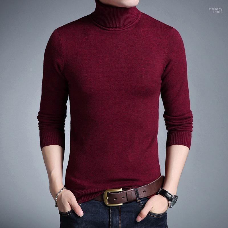 

Men's Sweaters Fashion 2022 Autumn Winter Men Wool Turtleneck Pullovers Man Pullover Knitted Sweater Clothes Mari22, Black
