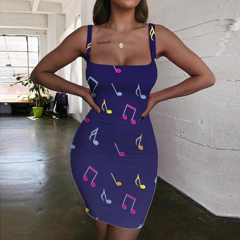 

Casual Dresses Giyu Brand Music Women Colorful Bodycon Dress Note Sundress Party 3d Print Womens Clothing Mini Evening BeachCasual, Aadzl-11306