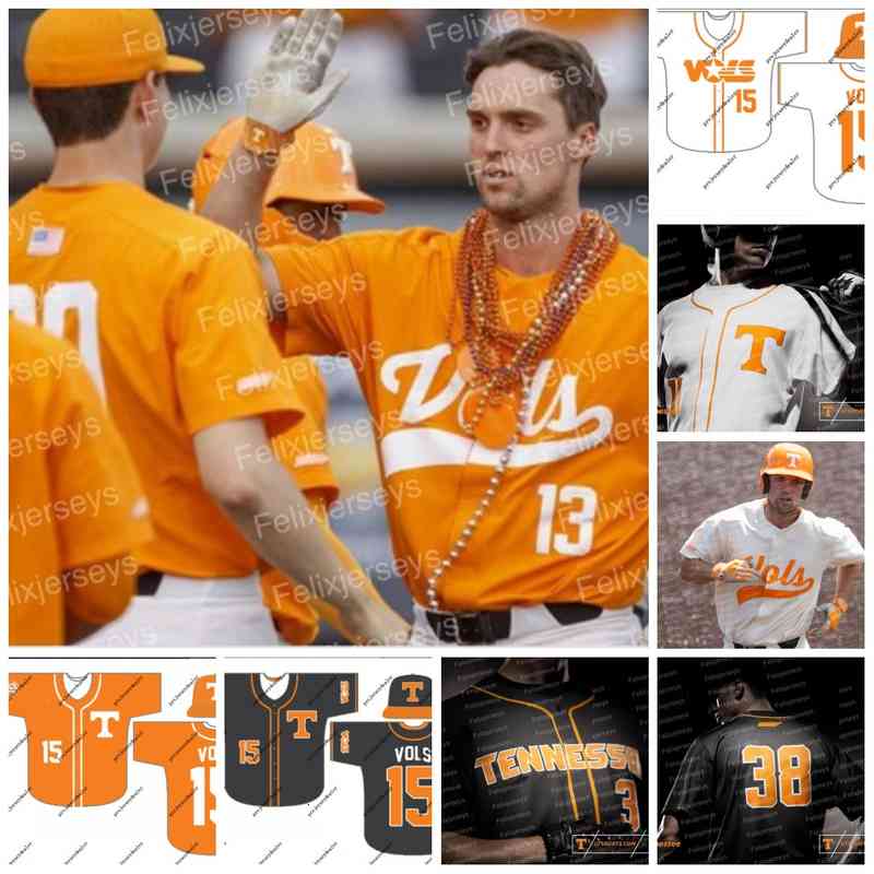 

C202 Custom Tennessee Volunteers Baseball Jersey Women Youth Men WhiteDouble Stitched Name and Number, White