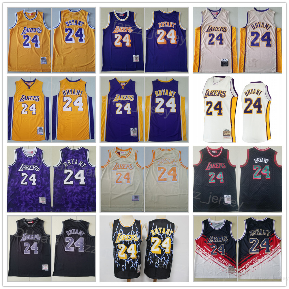 

Mitchell and Ness Jersey Vintage Basketball Retro For Sport Fans Team Color Yellow Purple White Black Beige Blue Pure Cotton Breathable Excellent Quality