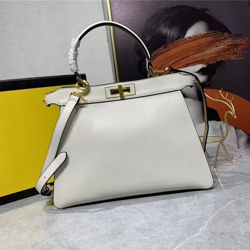 

Designer Bags Luxury handbag purses Peekaboo Iconic Dark X Light Large white Leather Satchel women fashion Totes Shoulder Bag