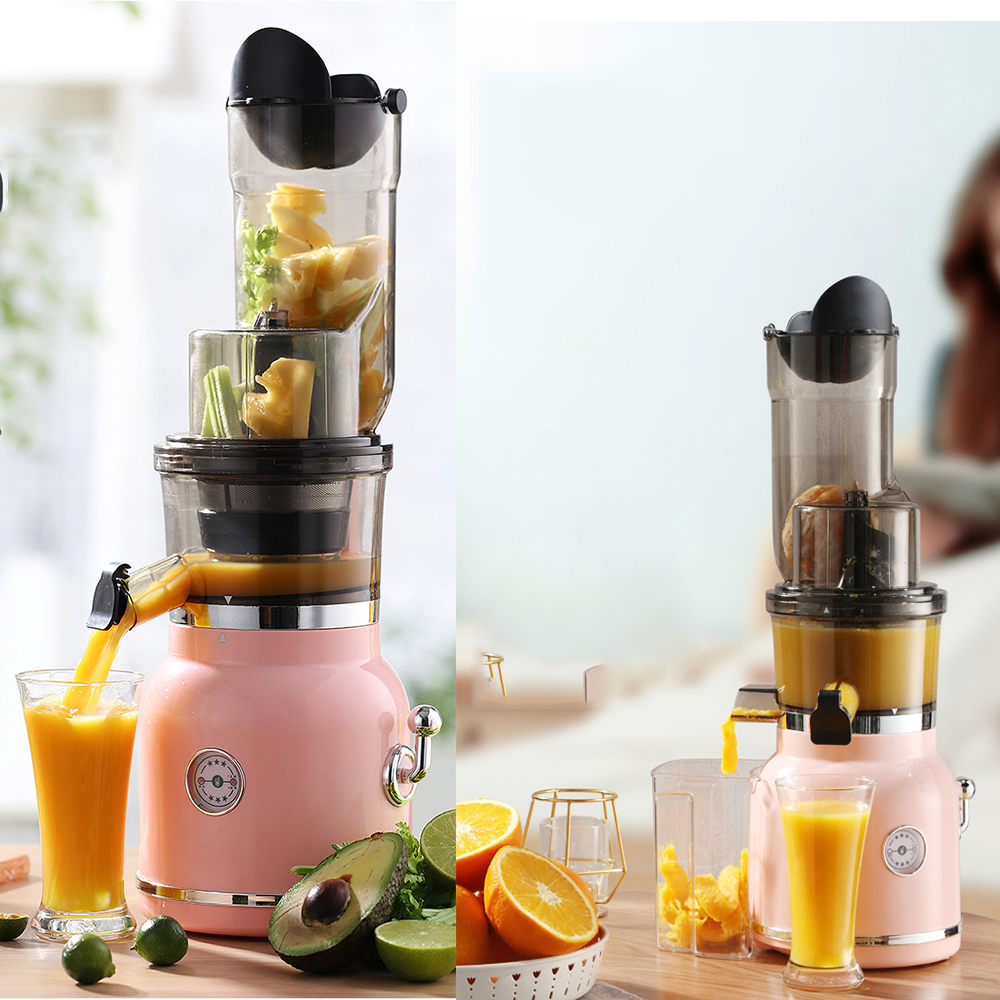 

Juicers Slow Masticating Juicer 100mm Wide Mouth BPA-Free Juicer Cold Press Juice Quiet Motor Electric Fruit Vegetable Machine