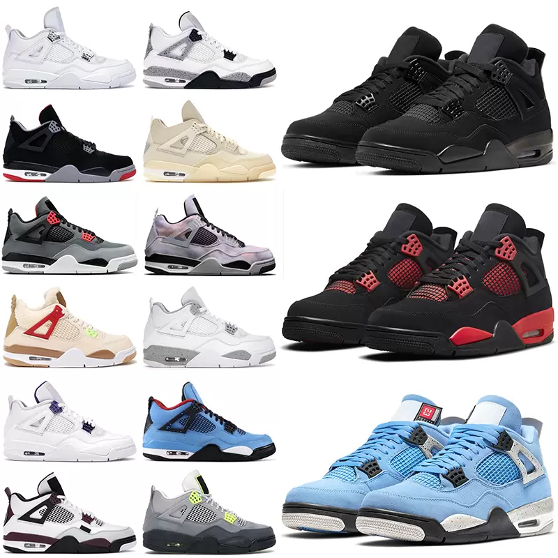 

men basketball shoes 4s Black Cat Red Thunder Jumpman 4 University Blue Sail White Oreo Tour Yellow Bordeaux Zen Master men women outdoor sports trainers sneakers, Shoes (38)