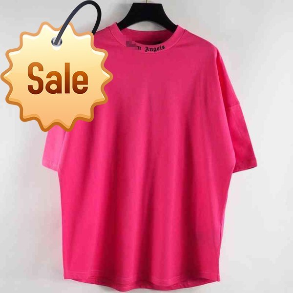 

High Version Men' and Women' T-shirt Palm 22ss Back Angel Letter Printing Tide Hip-hop Round Neck Short-sleeved Tshirt Fashion 31s1, Yellow