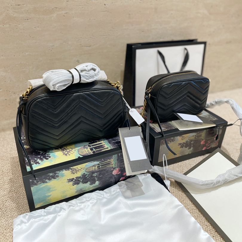 Fashion Tote portefeuille marmont caméra épaule à bandoulière sac à corps sac à bandoulière en cuir doubles lettres g courte-sacs totes femmes lu
