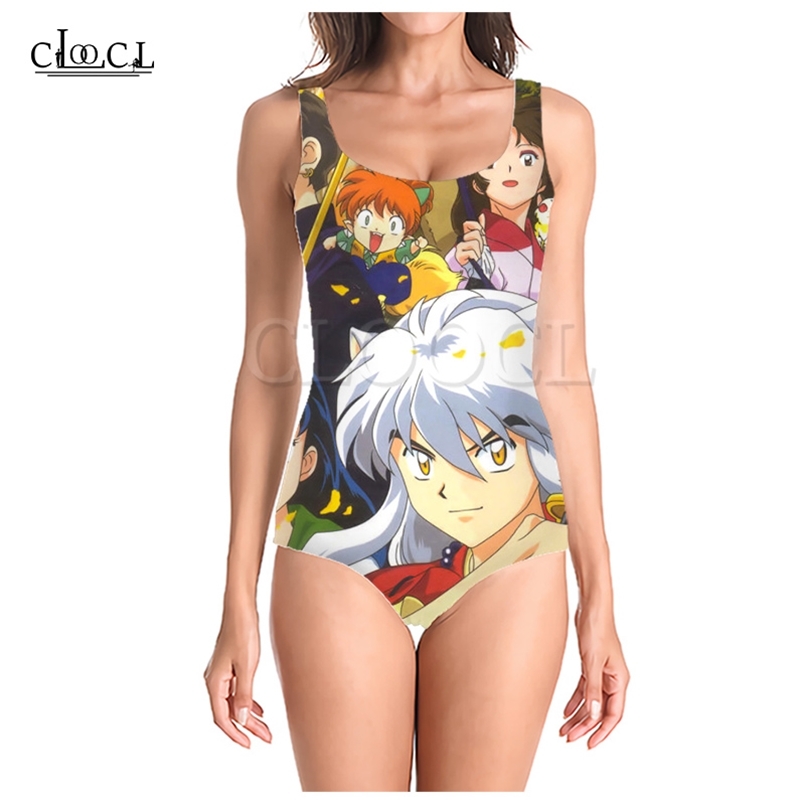 

Japanese Anime Inuyasha OnePiece 3D print Women Sleeveless Sexy Swimwear Summer Girls Ladies Beach Swimsuits 220617, One-piece swimsuit 2