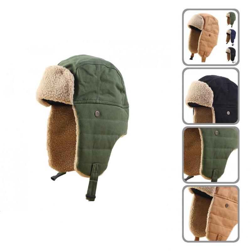 

Berets Earflap Hat Breathable Excellent Workmanship No Deformation Unisex Ear Flap Winter Bomber HatBerets, Green
