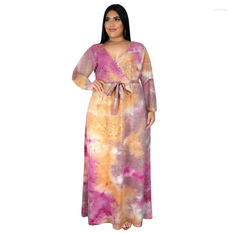 

Plus Size Dresses Long Sleeve Print Tie Dye Maxi For Women African Lace In Clothing Ropa Mujer Talla Grande Jasp22, Dark grey