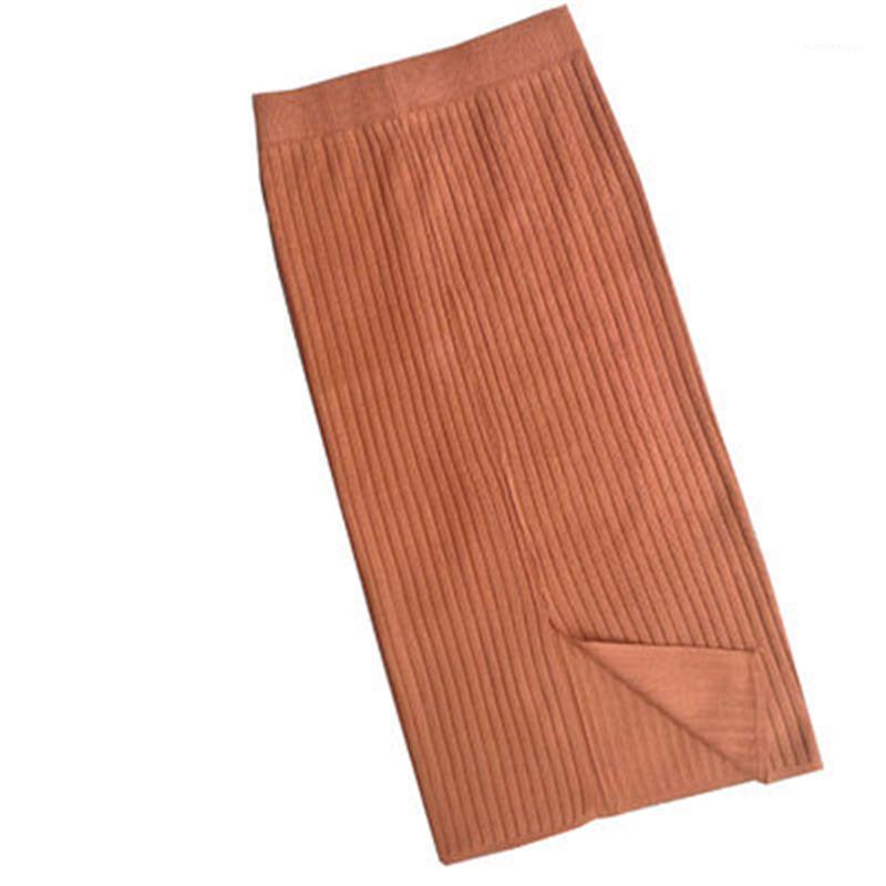 

Skirts Autumn Winter Women Skirt Plus Size Pencil Knitted High Waist Midi Womens Vintage Sexy Knit T591, Black