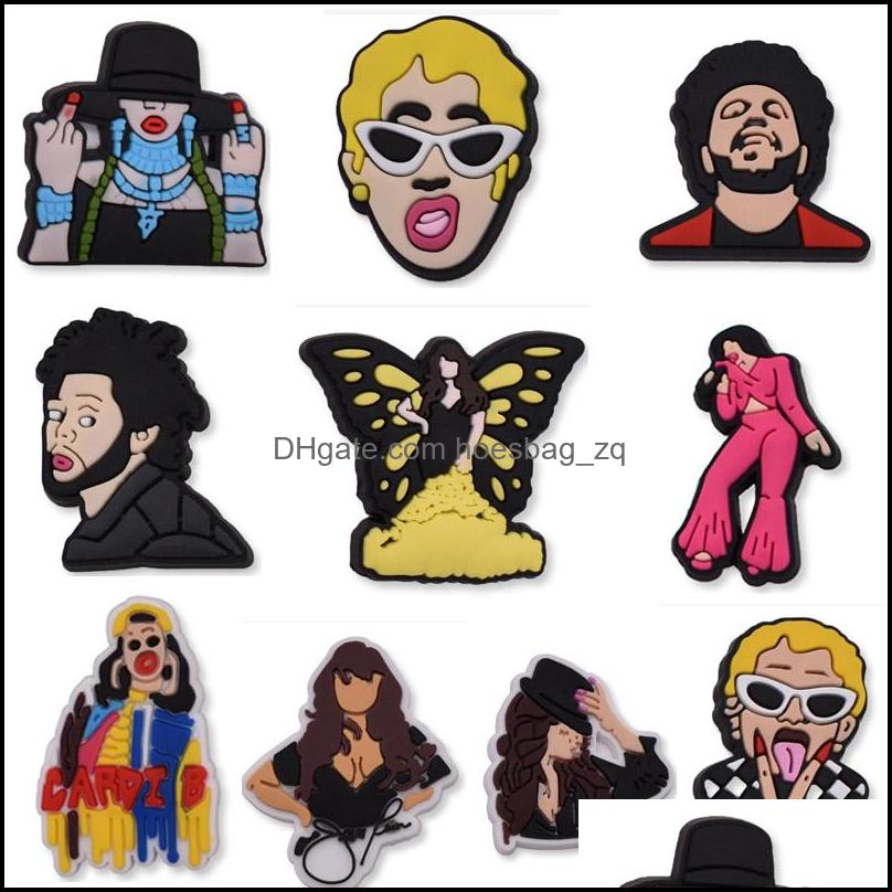 

Shoe Parts Accessories Shoes Pvc Singer Accessoies Decoration Charm Jibitz For Croc Charms Clog Buttons Buckle Drop Delivery 2021 Bwiiy