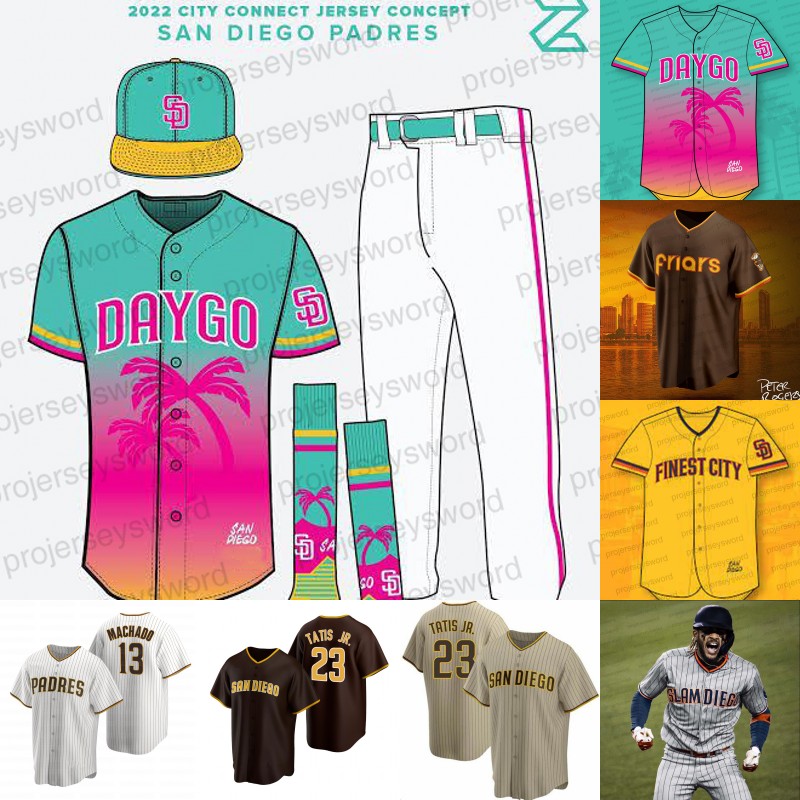 

#13 Manny Machado Padre 2022 City Connect Jersey Fernando Tatis Jr. Luke Voit Joe Musgrove Jake Cronenworth Tony Gwynn Blake Snell Jurickson Profar Yu Darvish Jerseys, Mens cool base brown 1