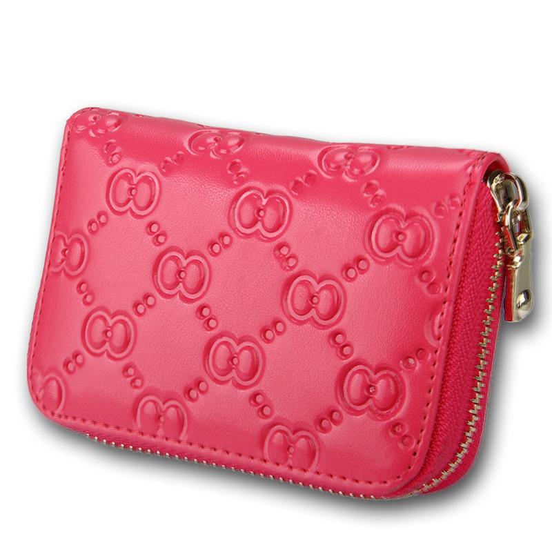 

Card Holders Explosion Women Bag Wallets Lady Purses Korean Version Holder Genuine Leather Sets Zipper WalletCard, Black