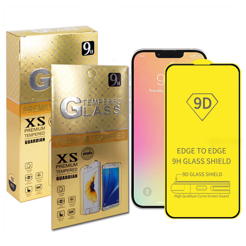 

Tempered Glass Screen Protector Film 9D Full Coverage for iPhone 13 12 Mini 11 Pro Max X XS XR 7 8 Plus