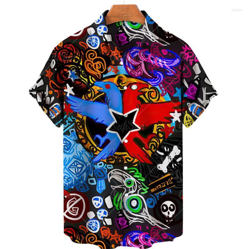 

Men' Dress Shirts Hawaiian Unisex Short Sleeve Shirt Fashionable With Color 3d Stamps Suitable For Vacation And BeachMen, Zl-3091