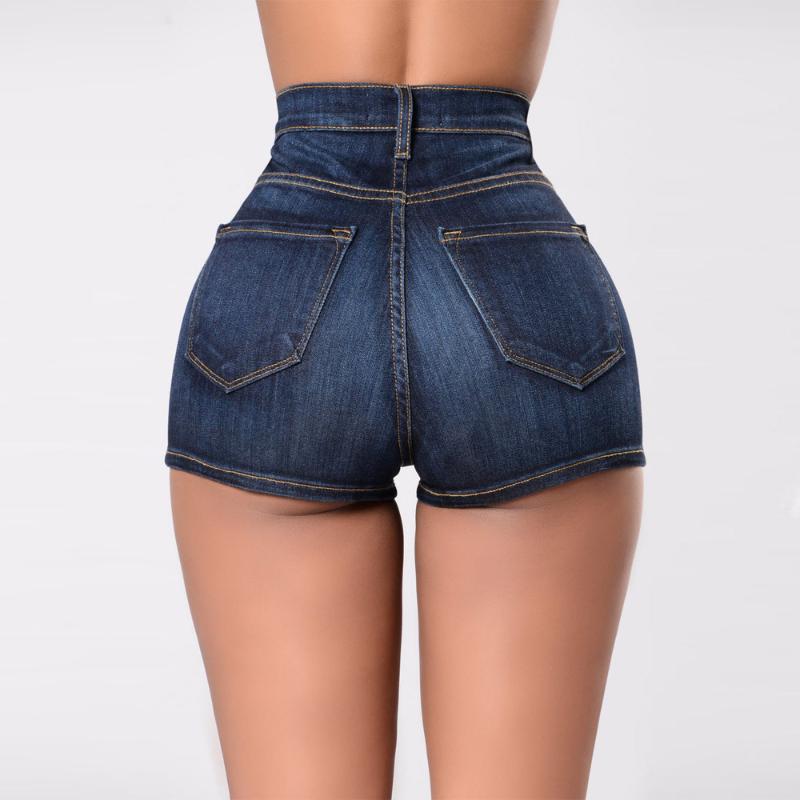 

Women's Shorts Sexy Women Denim High Waist Female Classic Blue Jeans Slim ShortsWomen's, As pic