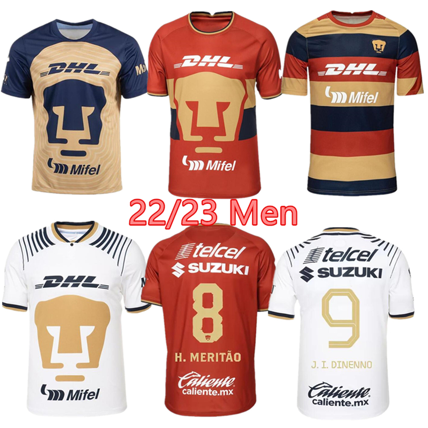 

22 23 MEXICO CLUb UNAM Cougar Mens Soccer Jerseys J. RODRIGUEZ J. I. DINENNO SALVIO DEL PRETE A. ORTIZ Home Away 3rd Training Wear Football Shirts, 21 22 3rd liga mx