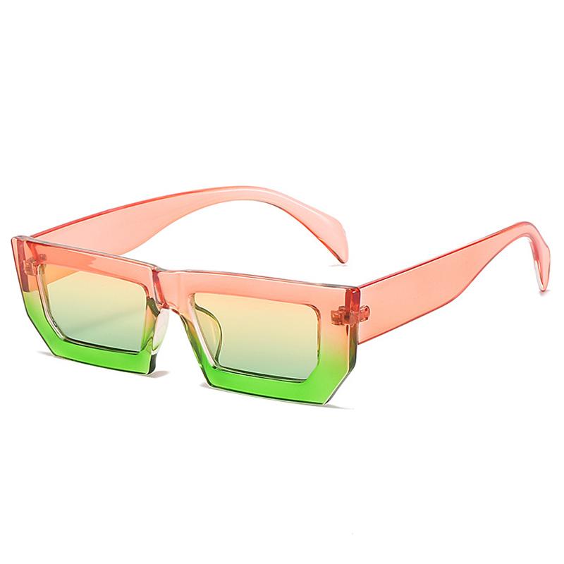 

Sunglasses Trendy Punk Square Women Summer Fashion Rectangle Men Designer Yellow Sun Glasses UV400