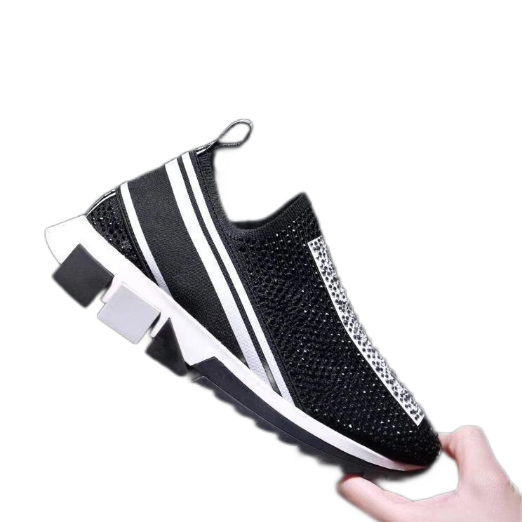 

Luxury Designer Unisex Casual Womens Mens Shoe Sneakers Chaussure Diamond Low Top Print Letter Mesh Women Men Espadrilles Stretch Knit Socks Dress Shoes Lady Boots, Red