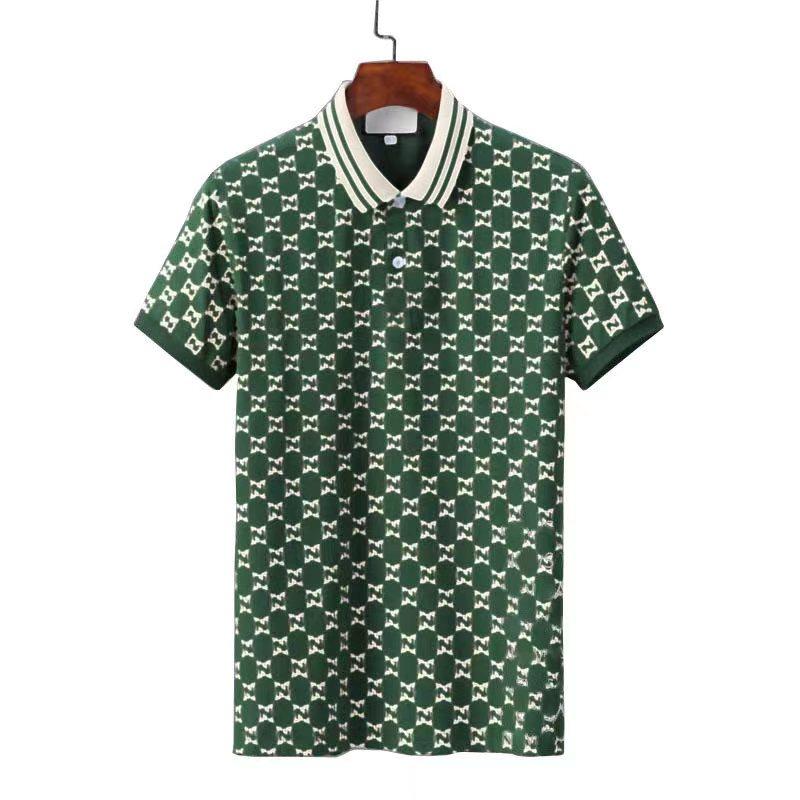 

2022 designer stripe polo shirt t shirts snake polos bee floral embroidery mens High street fashion horse polo T-shirt -3XL 6688