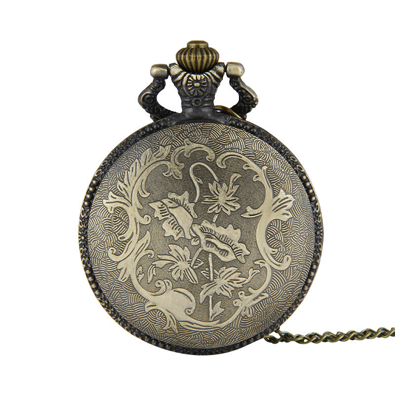 

10pcs watches large poker shunzi student Necklace European and American fashion Memorial pocket watch factory