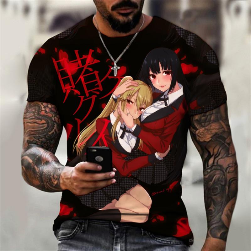 

Men' T-Shirts Summer Anime Men Oversized T-shirt Round Neck 3D Printing T Shirt Fashion Casual Loose Tshirt Male High Quality Clothing Tops