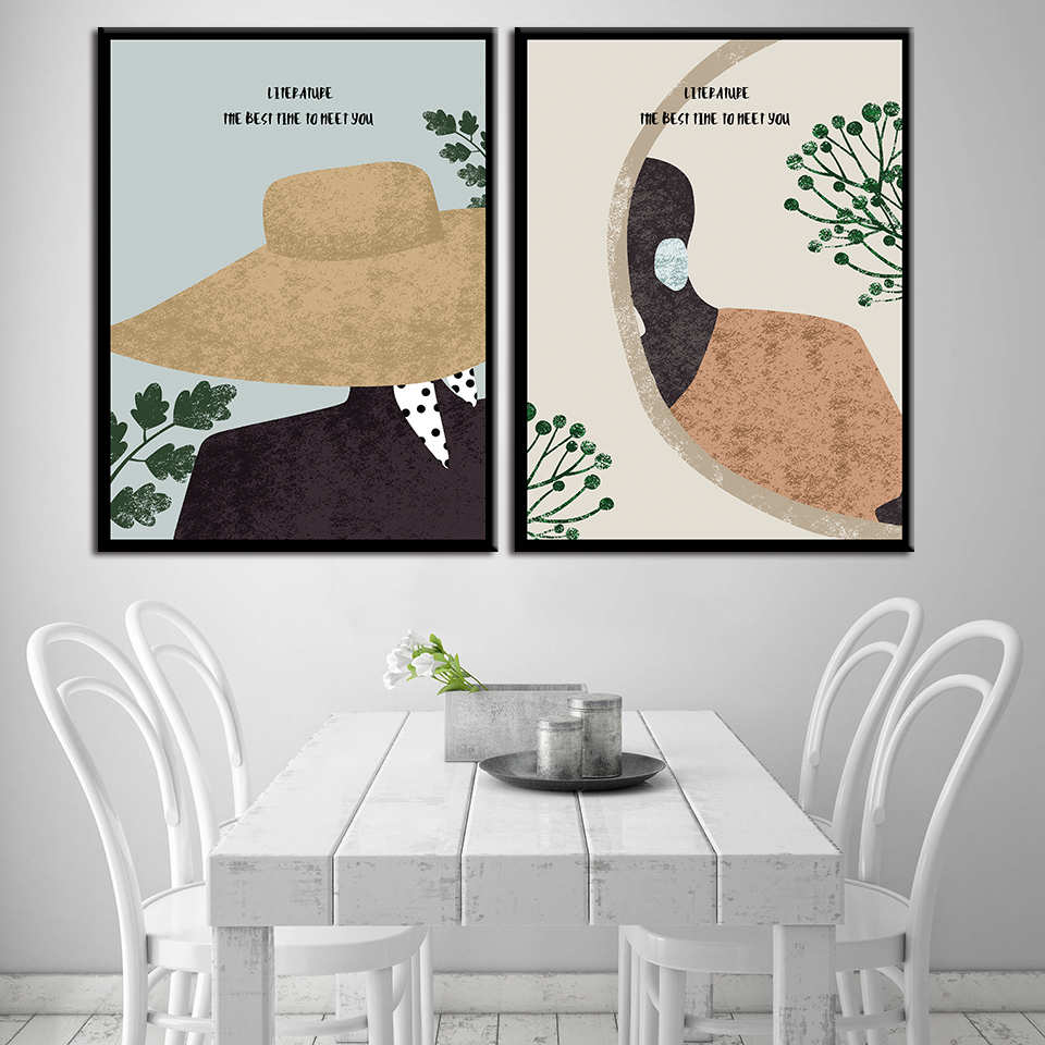 

No Framed Prints Wall Art Canvas Painting Wall LITERATURE THE BEST TIME TO MEET YOU Pictures For Living Room Decor