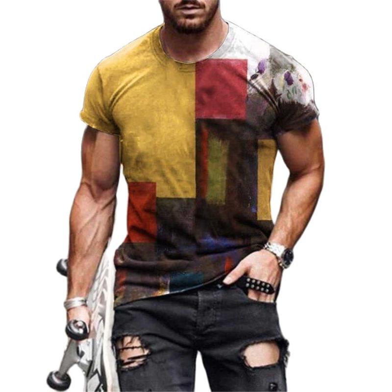 

Men's T-Shirts Art Graffiti T Shirt Men Retro Fashion Print T-Shirt Streetwear Sports Muscle Tees Tops Summer Casual Oversized Tshirts 6XLMe, Tsm00768gc