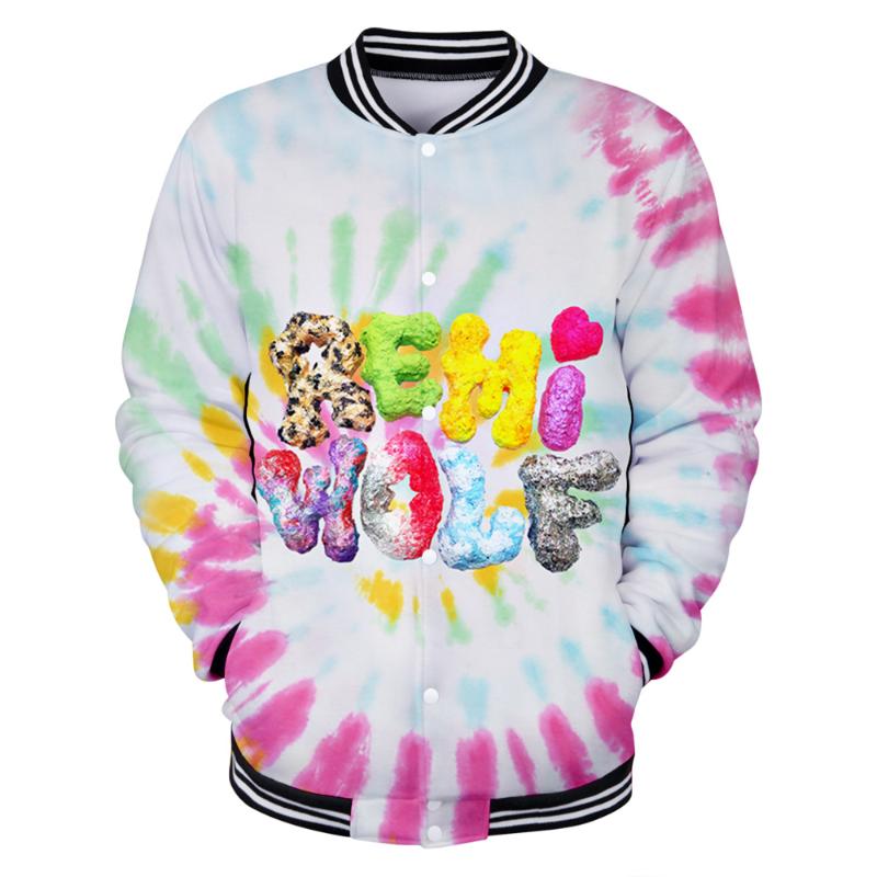 Men's Jackets Harajuku Style Remi Wolf 3D Casual Long Sleeve Baseball Jacket Women Clothes Fashion Kpop TopsMen's