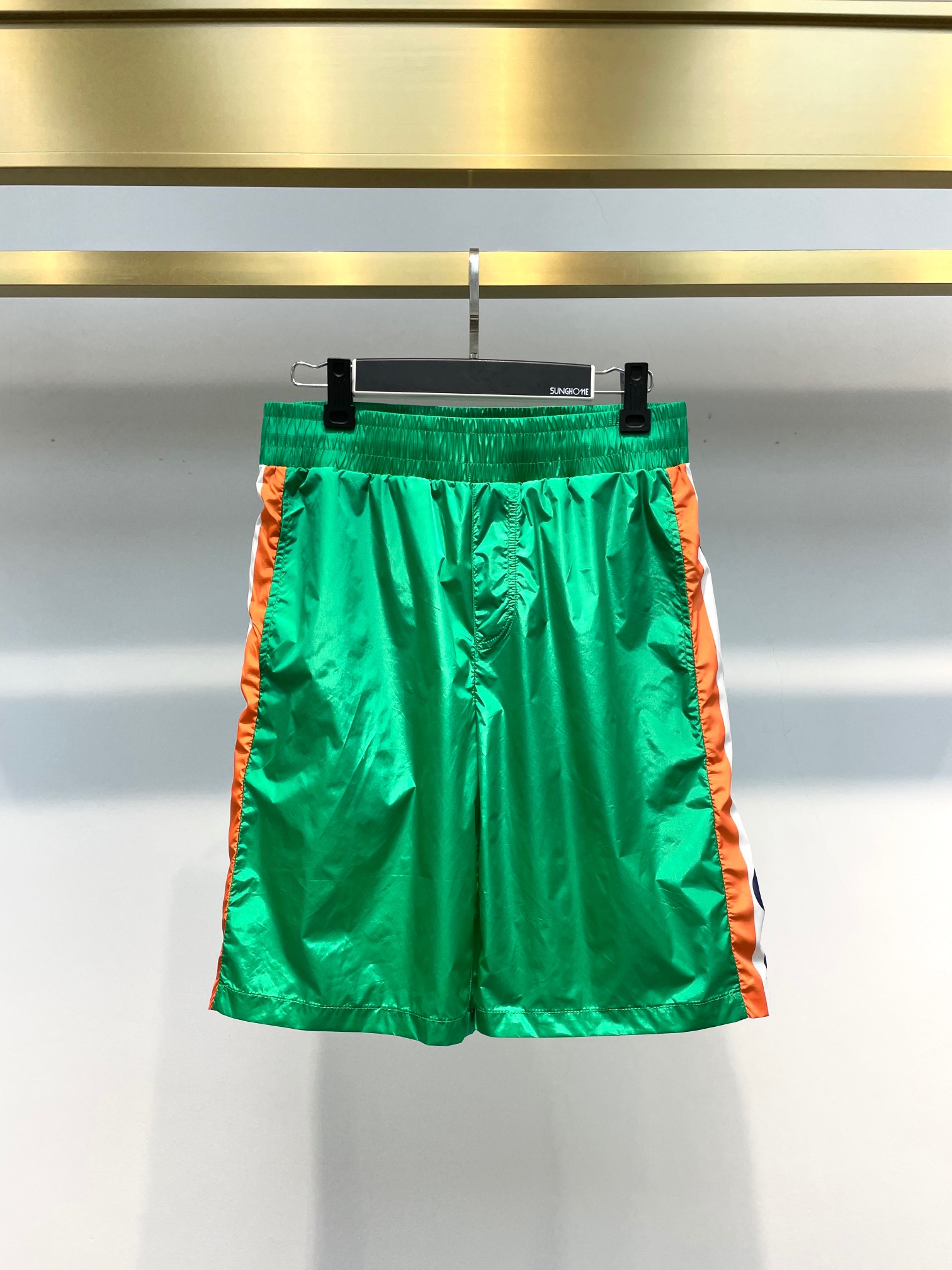 

Mesh Basketball Shorts Two Deep Side Hem Pockets Summer Basic Men Shorts Cropped Fit Polyester Vintage Plain Cotton Technics Mid d64, Green