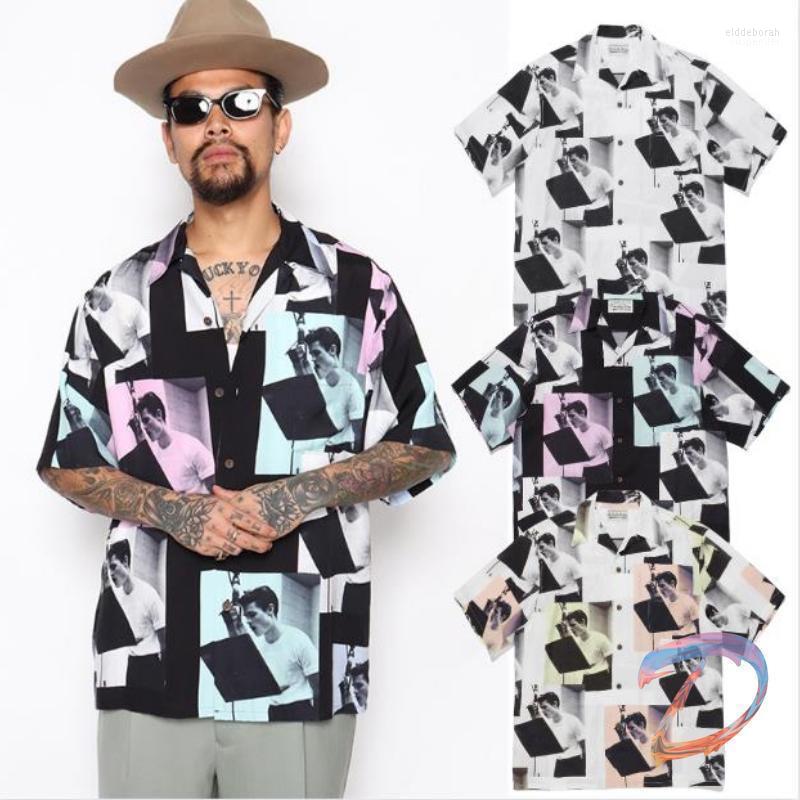 

Men' Casual Shirts Wacko Maria Street Hip Hop Full Print Hawaiian Short Sleeve Shirt Eldd22, W130
