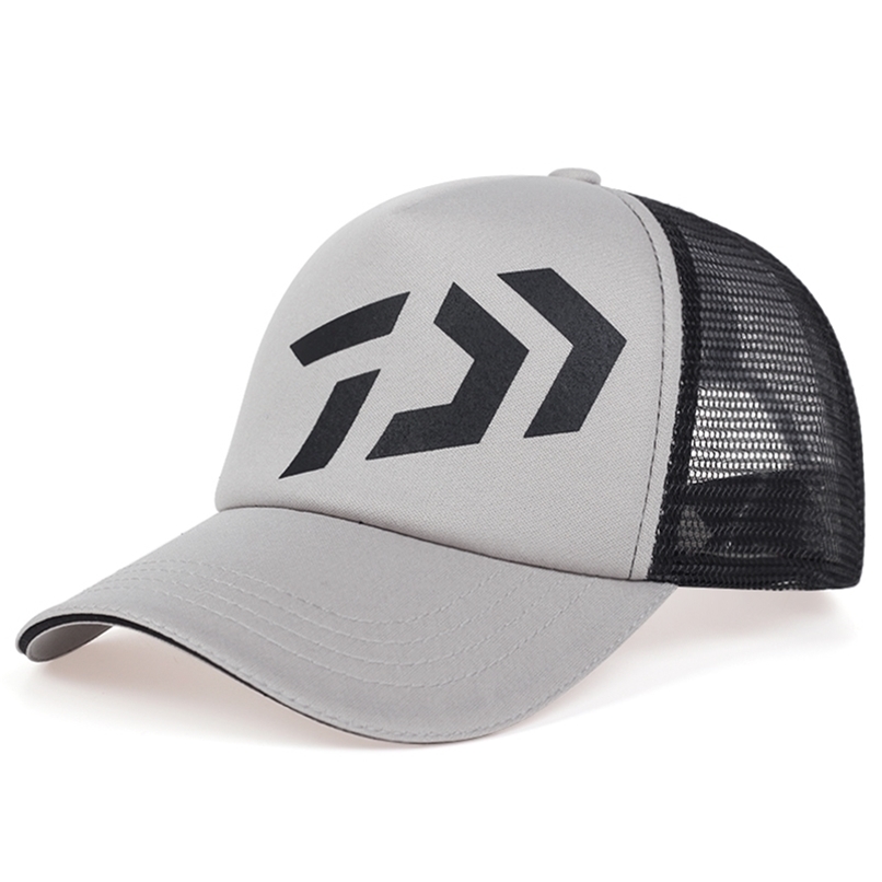 

brand embroidery mesh Cap Fashion summer breathable Long brimsun hat Men Women outdoor sports hip hop hats snapbacks caps 220616, Grey