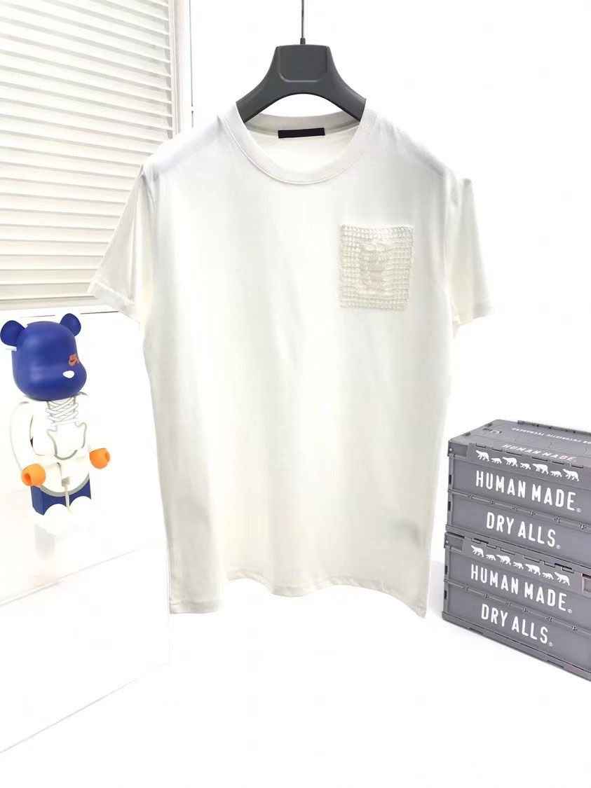 

2022ss spring and summer new high grade cotton printing short sleeve round neck panel T-Shirt Size: -l-xl-xxl-xxxl Color: black white d6g666ff