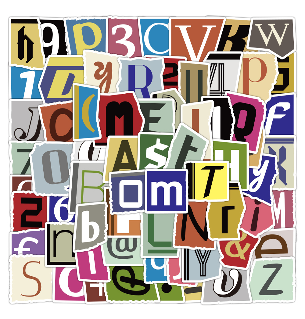 

100Pcs Early Education Cartoon English Alphabet Number Graffiti Sticker Decoration Mug Satchel Blackboard Waterproof Stickers Decals, 50pcs-w-1375