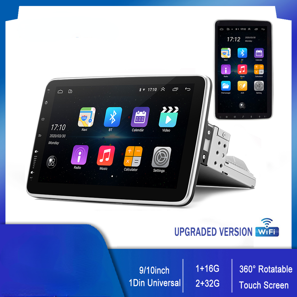 

Android Car dvd Multimedia Player WIFI 1Din 16/32G 360° Rotatable Screen GPS WiFi Universal Stereo Radio Video Player