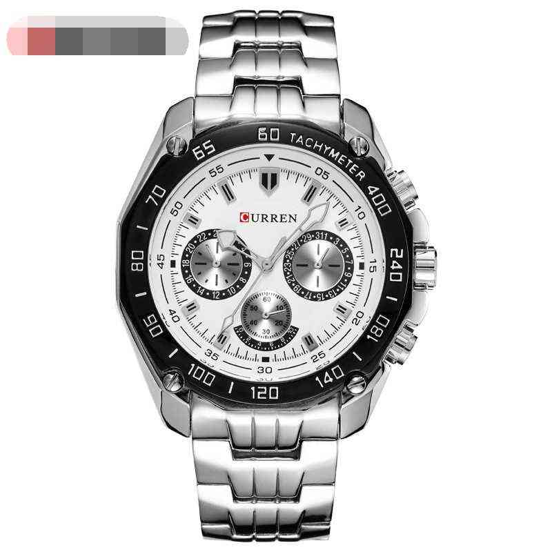 

huiya06 Three Eyes Performance Men's Watch Fashion Leather Watch Waterproof Quartz Watch