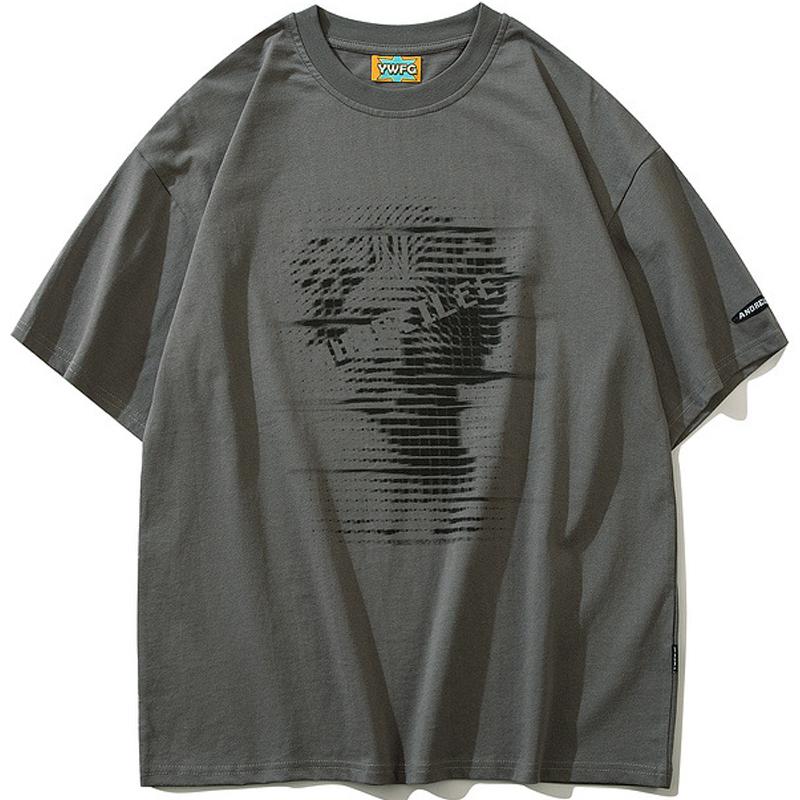 

Men' T-Shirts Hip Hop T Shirts Men Cotton Vintage Graphic Print Harajuku Casual Baggy Tees Gothic Punk Hipster Top Summer StreetwearMen, Black