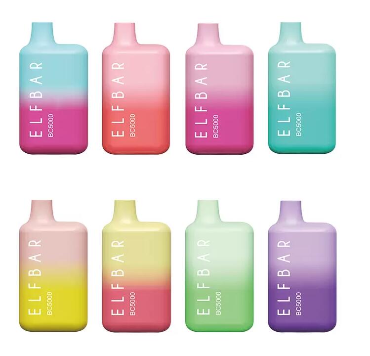 

ELF BAR BC5000 E Cigarettes Disposable Vape 13ml Coil Pods 650mah Recharged Battery Vapes Box vs bang xxl puff plus elux legend